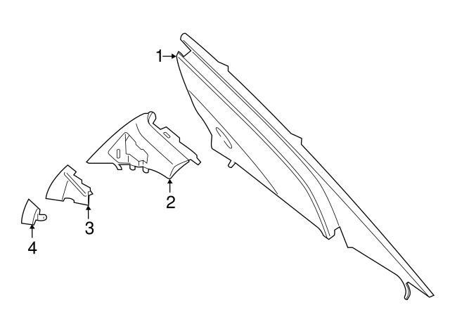 Genuine Upper Quarter Trim for 2016-2022 BMW | OEM Part# 51-43-7  