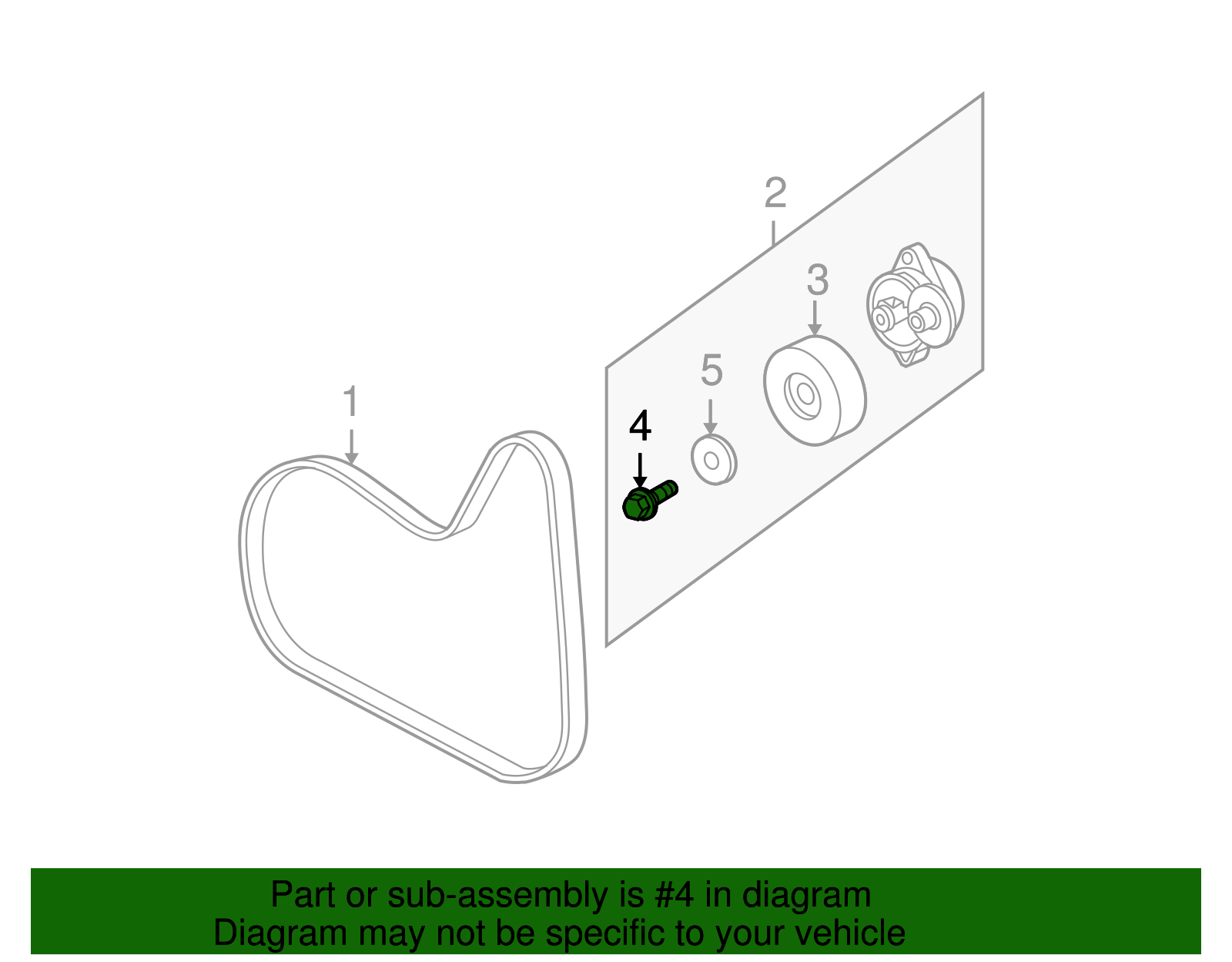 Bolt/Screw-Drv Belt Tensr Pul - GM (12582006)