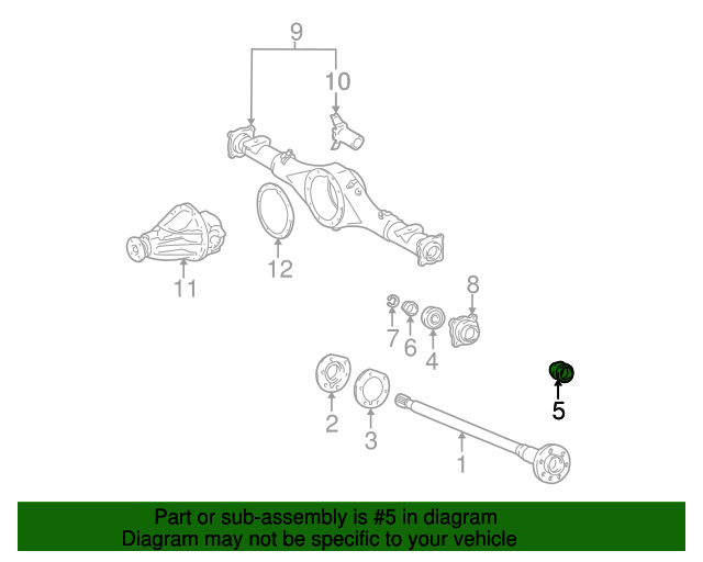 9031050006 Drive Axle Shaft Seal (Left, Right, Rear) 19842006