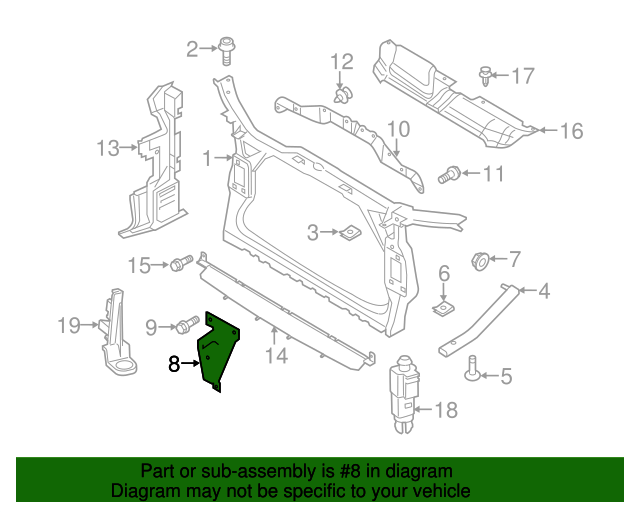 8K0-805-545-A - Lower Reinforced 2013-2015 Audi RS5 | Audi OEM Parts