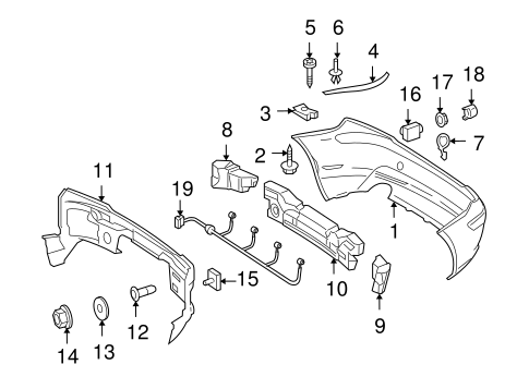 Hardware, Fasteners & Fittings for 2005 Mercedes-Benz SLK 55 AMG® #2