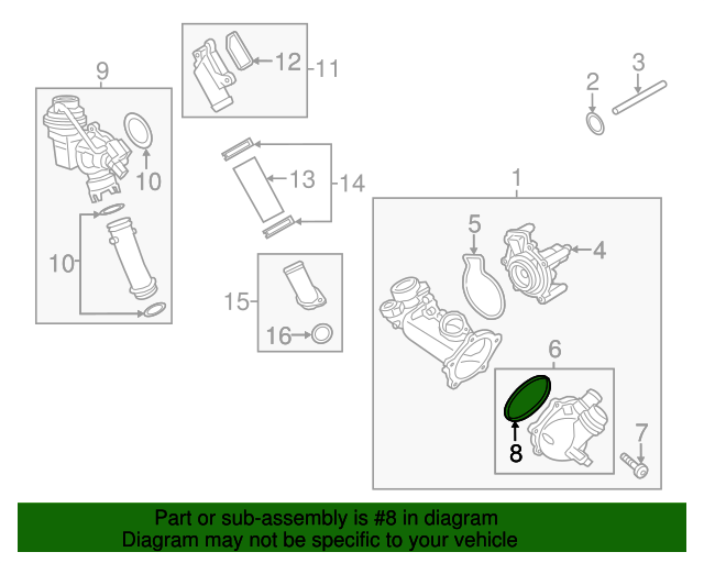 079121119J Thermostat Unit Seal 20132018 Audi Audi Parts Store