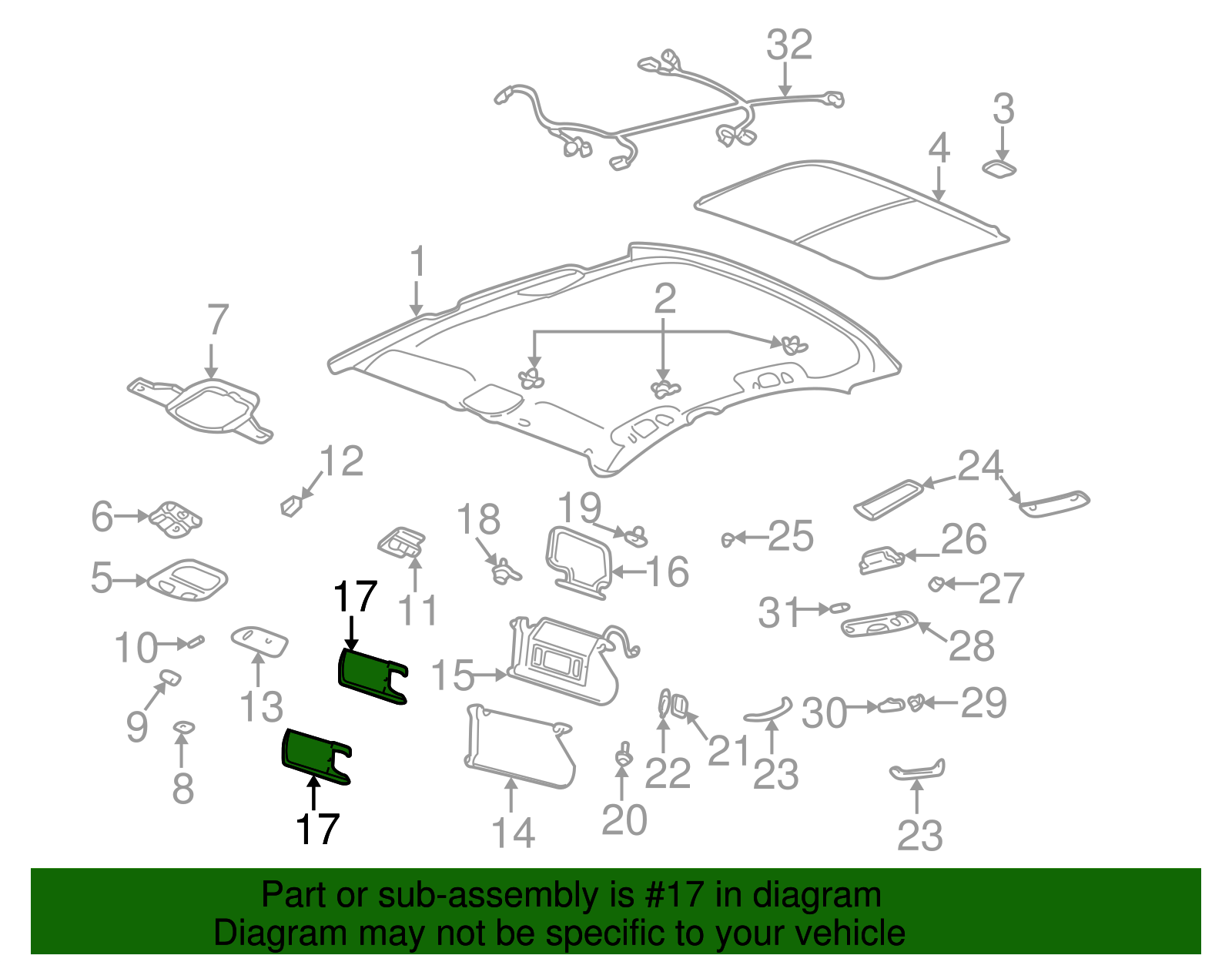 Sun-Visor Extension - GM (12483150)