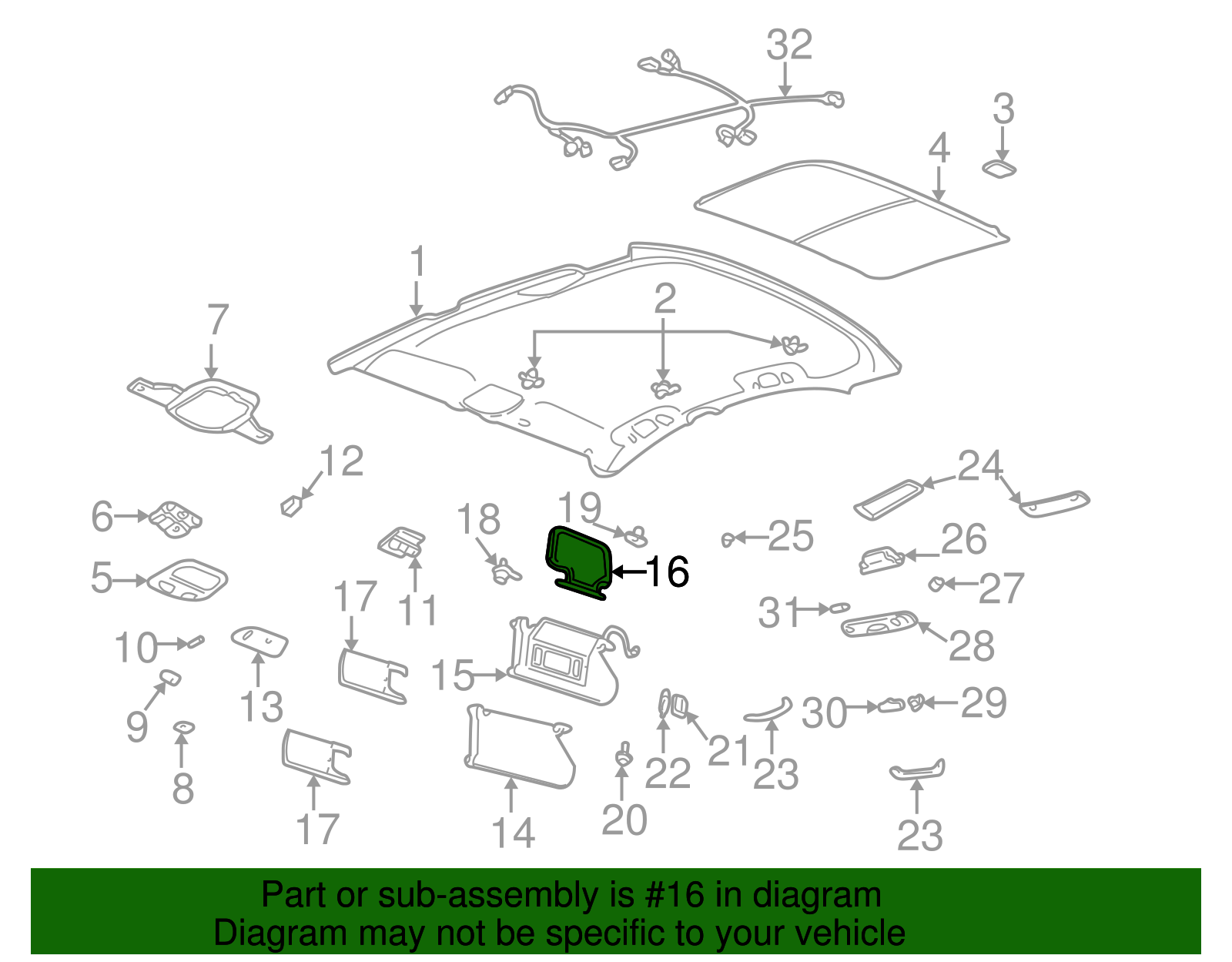 Sun-Visor - GM (88955855)