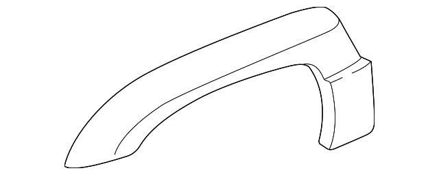 Passenger Side Front Fender Wheel Opening Molding - Cadillac (89045576)
