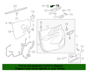 2022-2023 Chevrolet Bolt EV Door Window Switch Bezel Cap 42679655 ...
