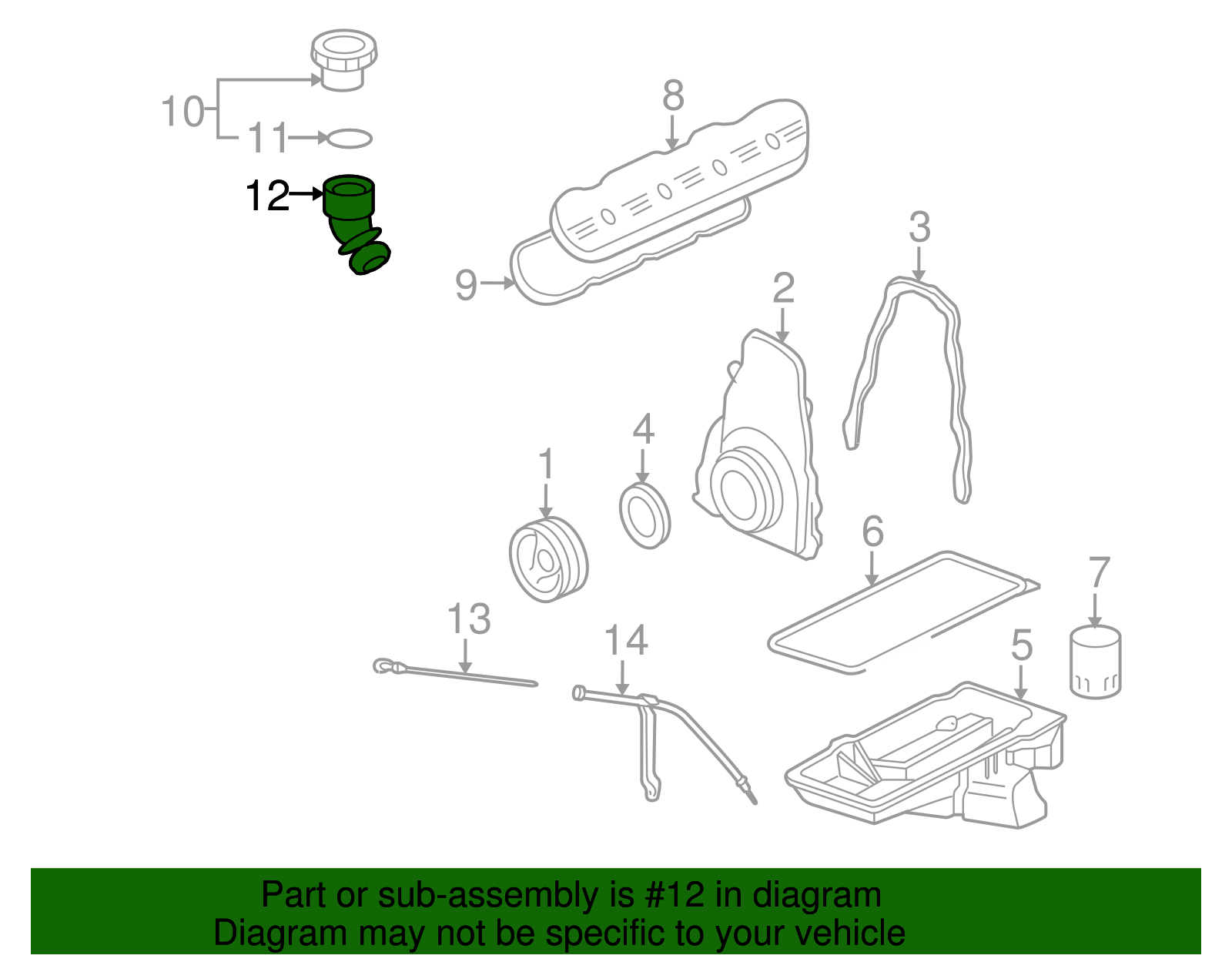 Oil Filler Tube - GM (12574386)