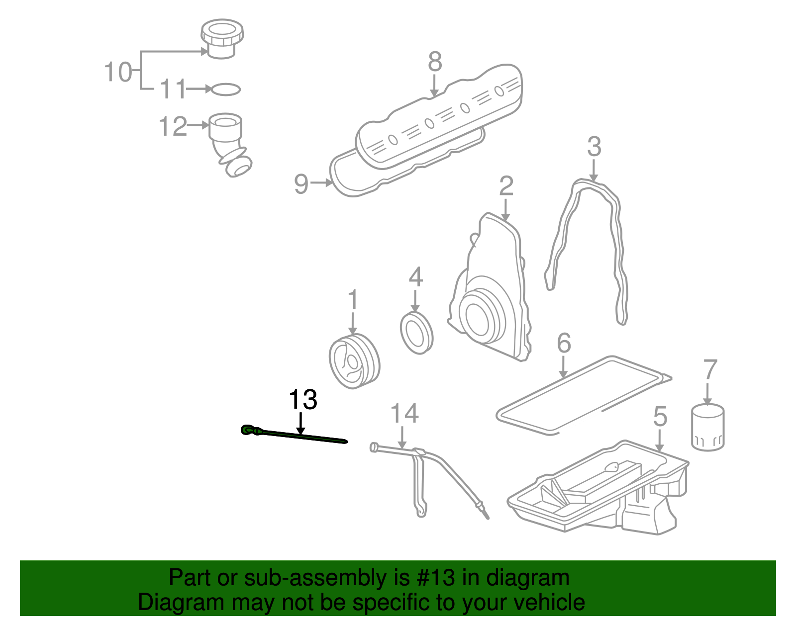 Engine Oil Dipstick - GM (12622055)