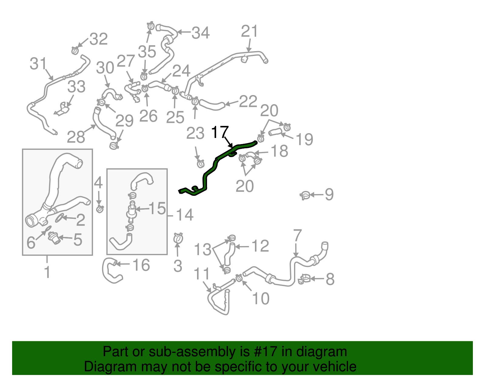 Connector Pipe - Volkswagen (7L6-121-065-AB)