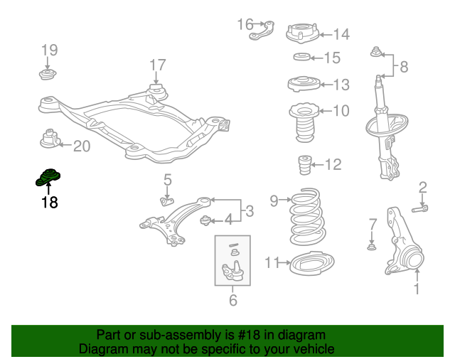 5102433010 Engine Cradle Brace 19922003 Toyota Group 1 Auto Parts