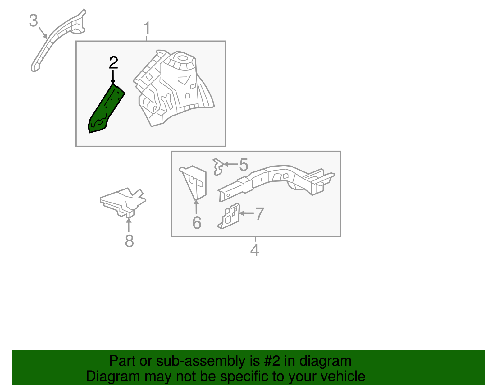 2013-2015 Acura RDX Upper Extension 04674-TX4-A00ZZ | AcuraPartsNow.com