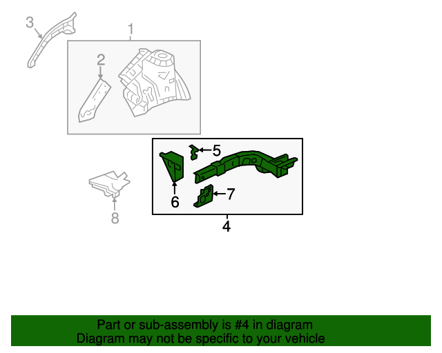 Genuine OEM Acura Frame, L Front Side Part 60910TX4A00ZZ Acura