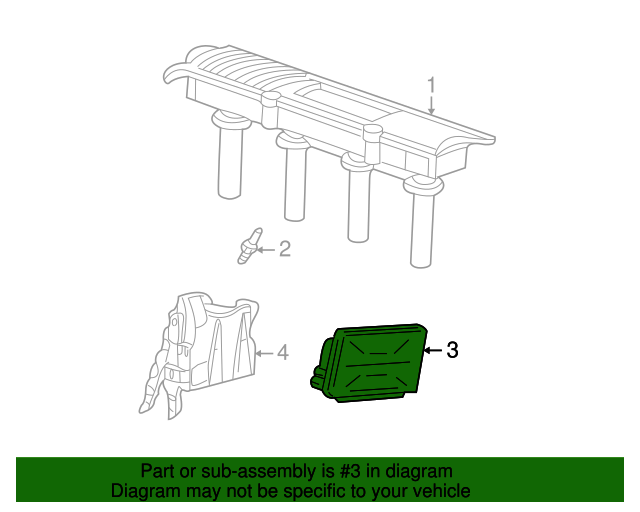 20022003 GM Powertrain Control Module, Refurbished 19210074