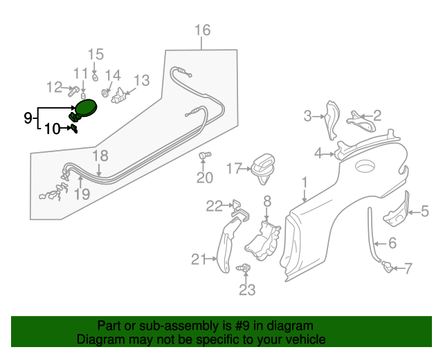 19992005 Mazda Miata Fuel Door NC1042410D