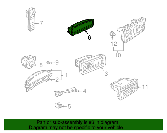 Genuine Driver Info Center Module for 20032007 Saab 93 Part
