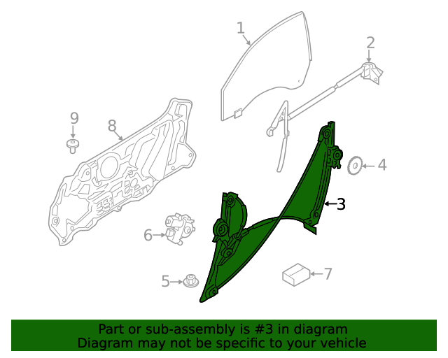 51-33-8-497-027 - Window Regulator - 2019-2024 BMW | Buy BMW Parts Now