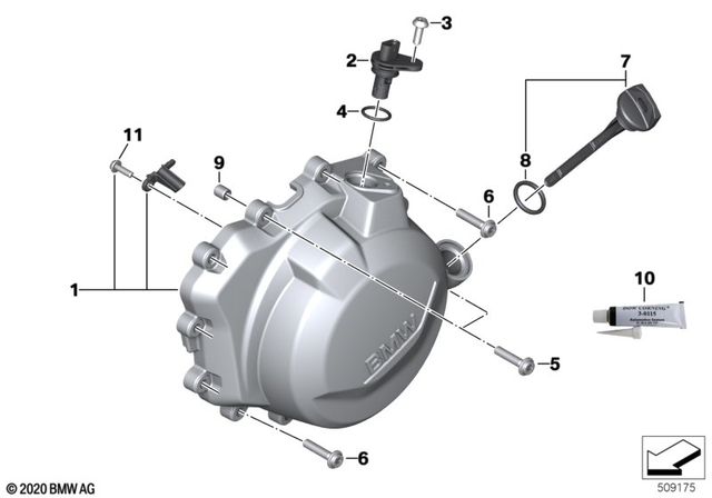 11149829369 - Set, Alternator Cover 2019-2023 BMW-Motorrad | BMW
