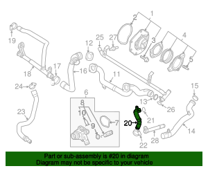 2007-2016 Volvo Engine Coolant Hose 30713530 | OEM Parts Online