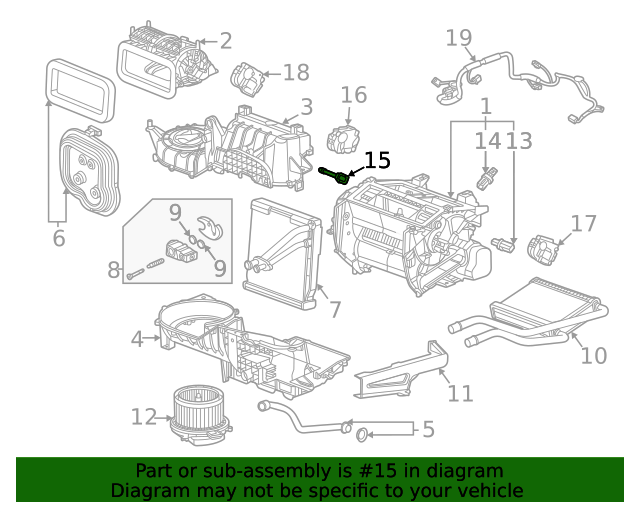 20202023 GM Air Conditioning Evaporator Air Temperature Sensor