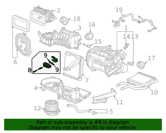84651681 GM Air Conditioning Evaporator Thermal Expansion Valve GM
