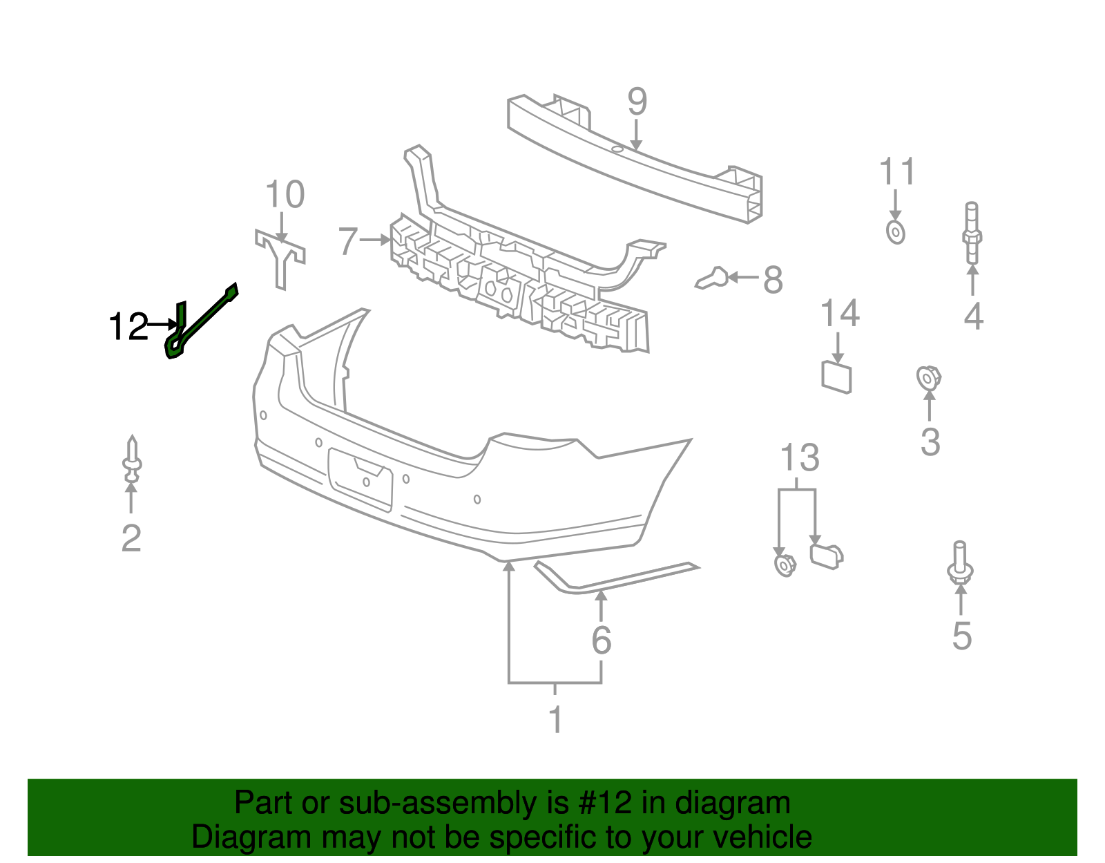 Rear Driver Side Tow Hook - GM (25654472)