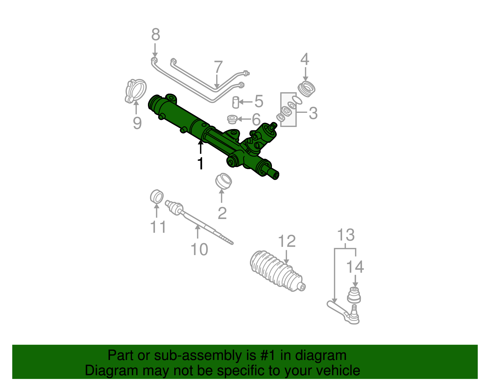 Gear Kit, Strg (Remanufactured) - GM (19330435)