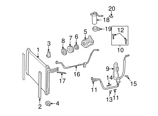 Car Tube A/C Orifice Tube For Ford Mustang 1991-2006 Escape 01-07