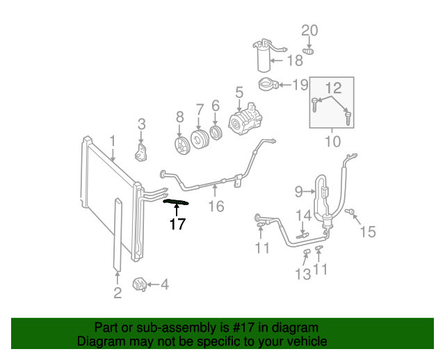 19842010 Ford A/C Orifice Tube F5XZ19D990AB Cheaper Ford Parts