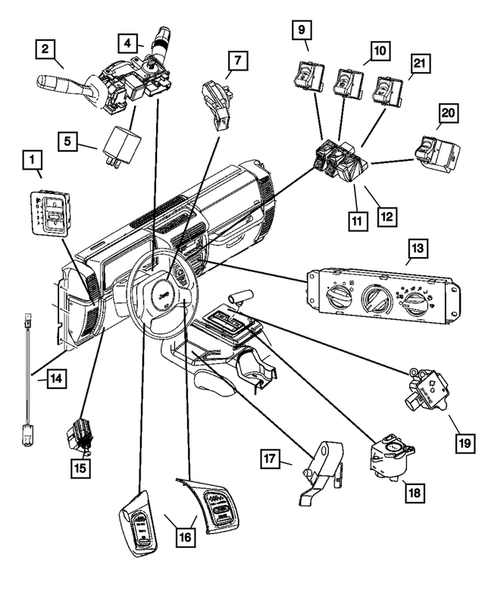Switches For 05 Jeep Wrangler Thomas Dodge Parts