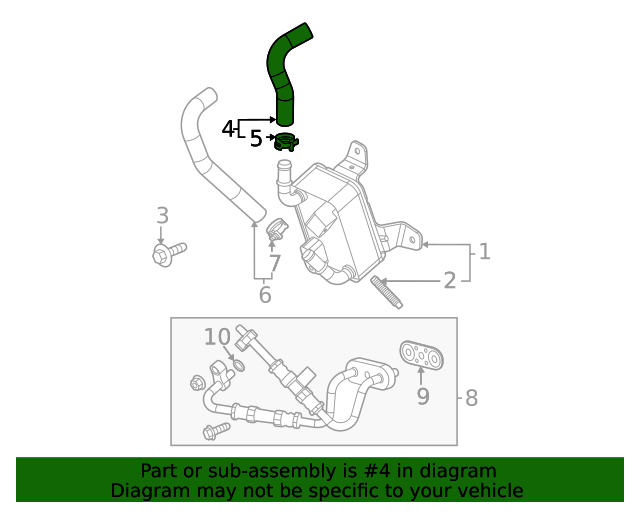 20192023 Cadillac Automatic Transmission Fluid Cooler Outlet Hose