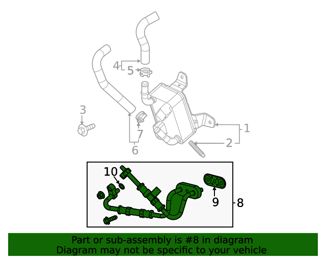 Automatic Transmission Fluid Cooler Inlet and Outlet Line 24296614