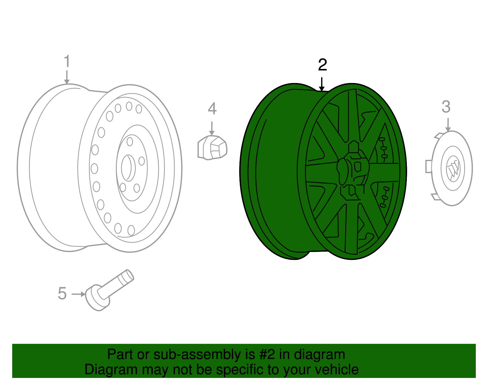 Wheel, Alloy - GM (9594938)