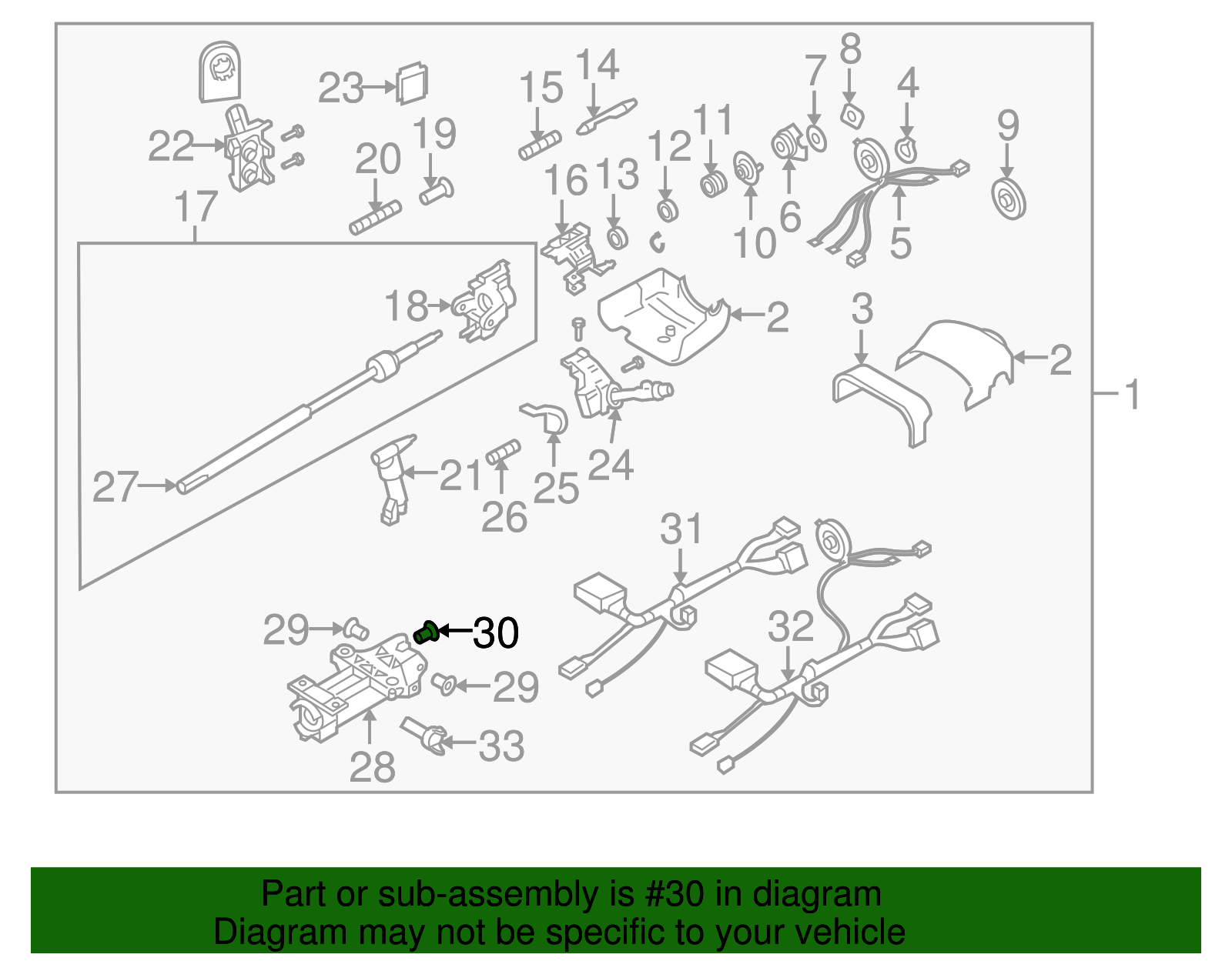 Steering Column Housing Bumper - GM (93364414)