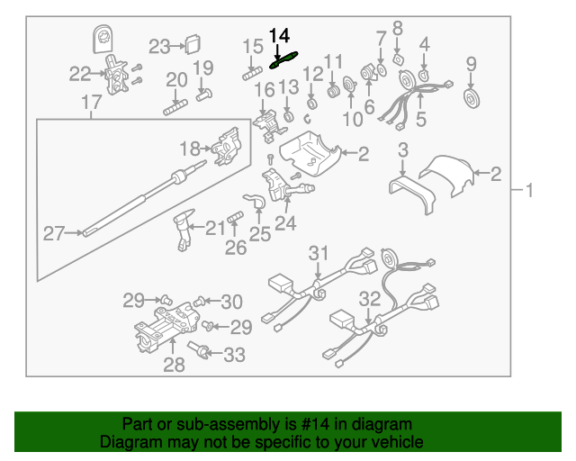 19952009 GM Steering Wheel Lock Pin 26061342