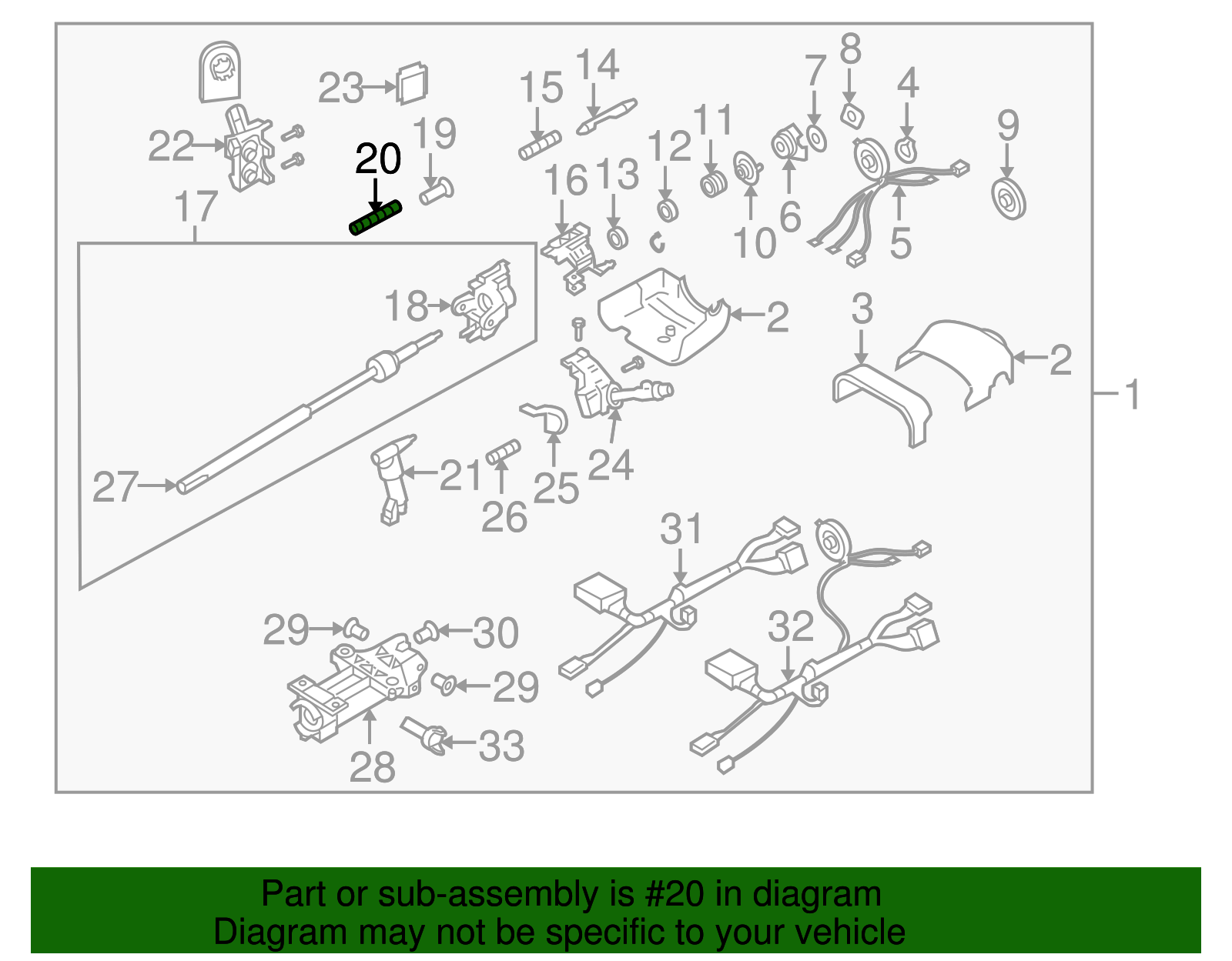 Steering Column Tilt Spring - GM (26065450)