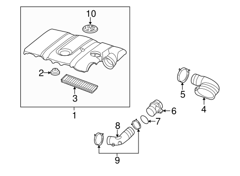 Air Intake for 2008 Volkswagen Rabbit | vwpartscenter