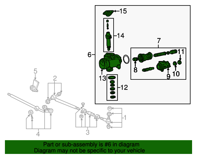 19972004 Ford Steering Gear Box F7UZ3504FBRM Group 1 Auto Parts