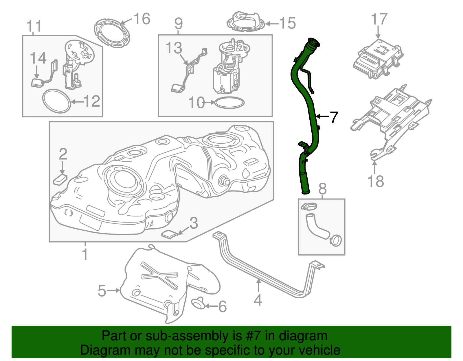 Fuel Tank Filler Pipe - GM (84044753)