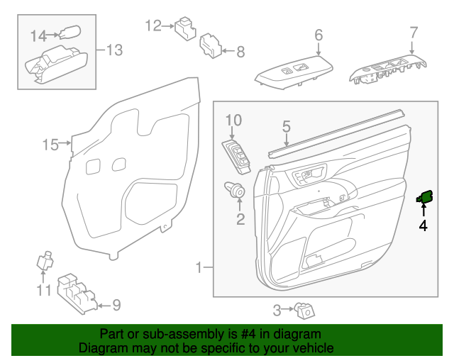 20142019 Toyota Highlander Door Trim Panel Plug 742420E010C0