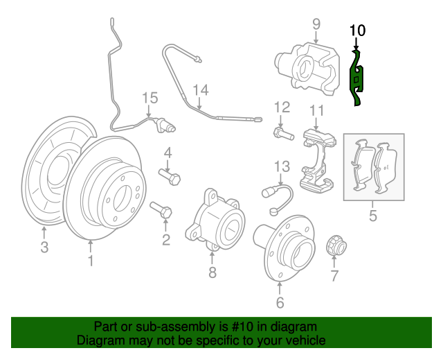 Genuine BMW 34216789352 Caliper Clip FREE Shipping on Most