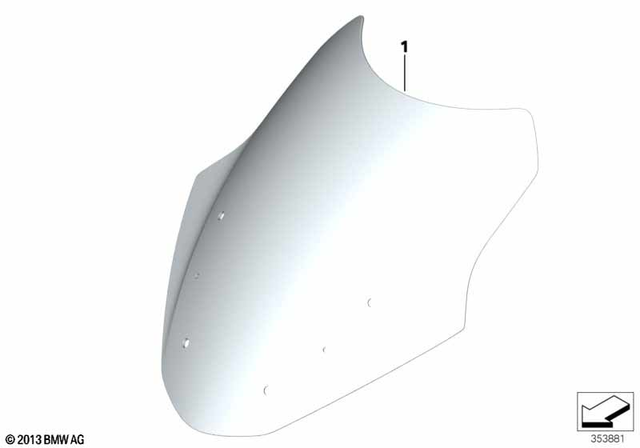 77339443201 - Windshield, Comfort - L=708Mm 2018-2021 BMW-Motorrad 