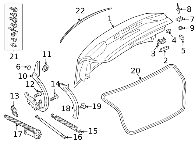 2019-2023 Audi Hardware Kit 4K5-098-617 | OEM Parts Online