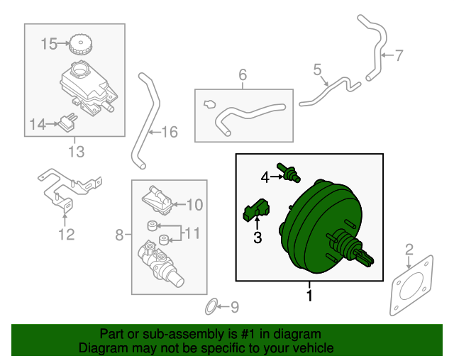 20142020 Nissan Pathfinder Brake Booster 472109NA0B Nissan Parts Store