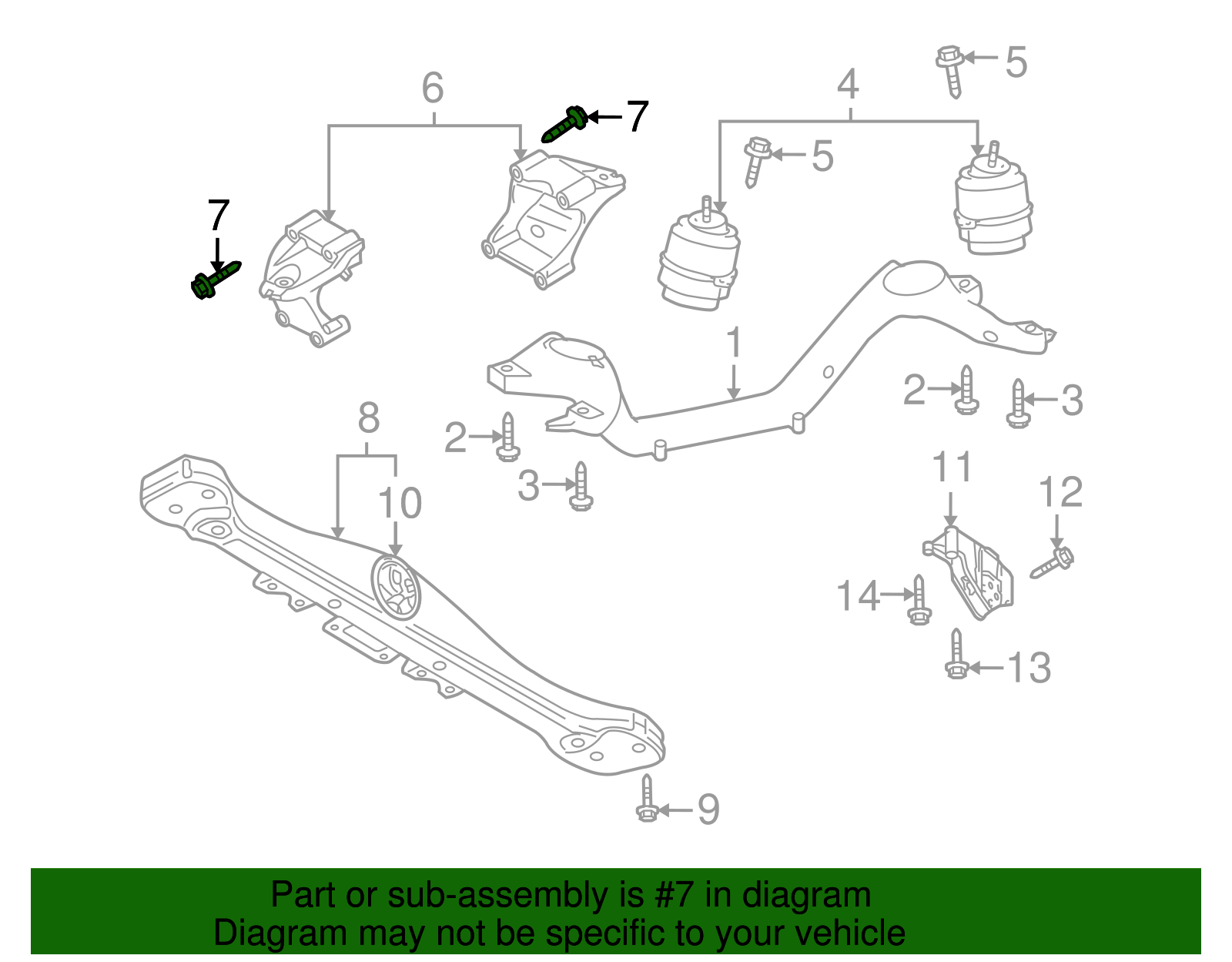Mount Bracket Mount Bolt - Volkswagen (N-910-809-01)