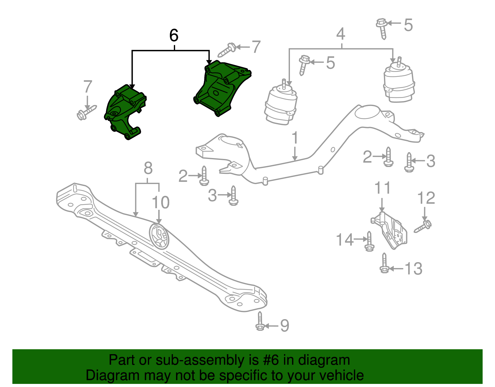 Mount Bracket - Volkswagen (7L8-199-307-D)