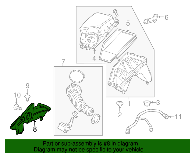 20192024 Chevrolet Malibu Intake Air Duct 84221044 GM