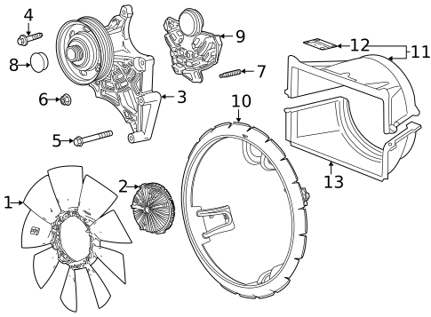 Cooling Fan for 2020 Chevrolet Silverado 2500 HD GmPW