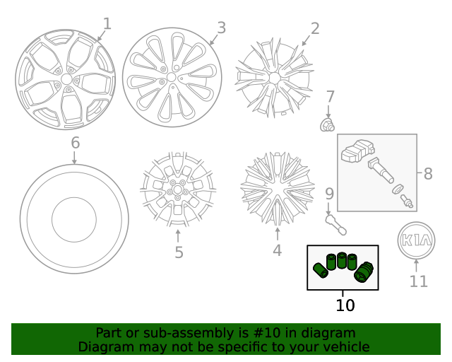 S9F44AU001 Black Wheel Locks 20202024 Kia Kia.Parts Store