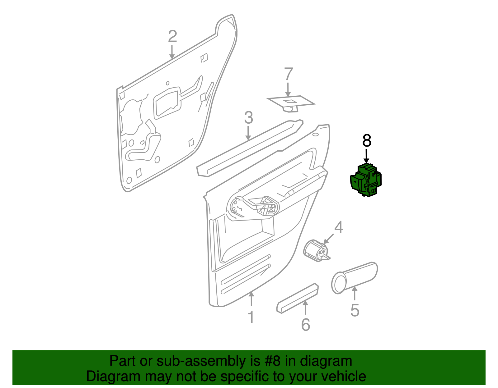 Motorcraft Power Window Switch SW7133 | O'Reilly Auto Parts