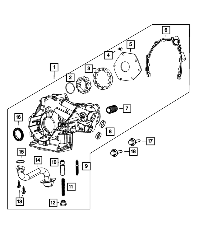 20122017 Mopar Oil Pump Gasket 68145326AA